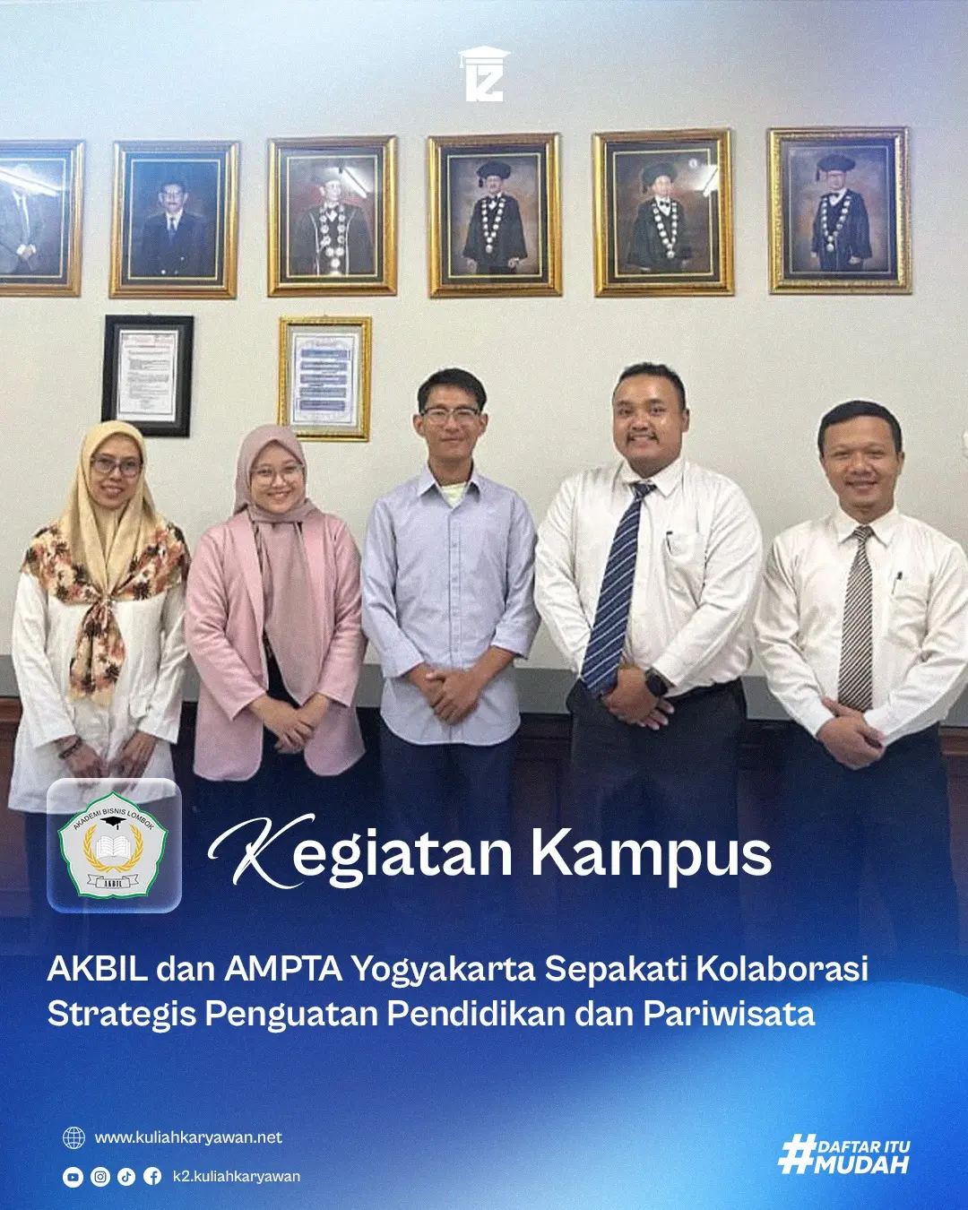 AKBIL dan AMPTA Yogyakarta Sepakari Kolaborasi Strategis Penguatan Pendidikan dan Pariwisata